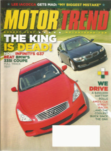 MOTOR TREND 2007 AUG - CLK63 AMG BLACK SERIES, Q7, S600
